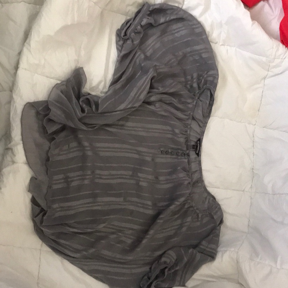 Gray loose blouse